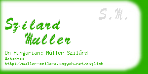 szilard muller business card
