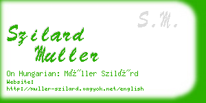 szilard muller business card